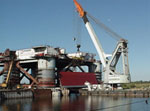 Floating crane "Bogatyr - 3", August 2006